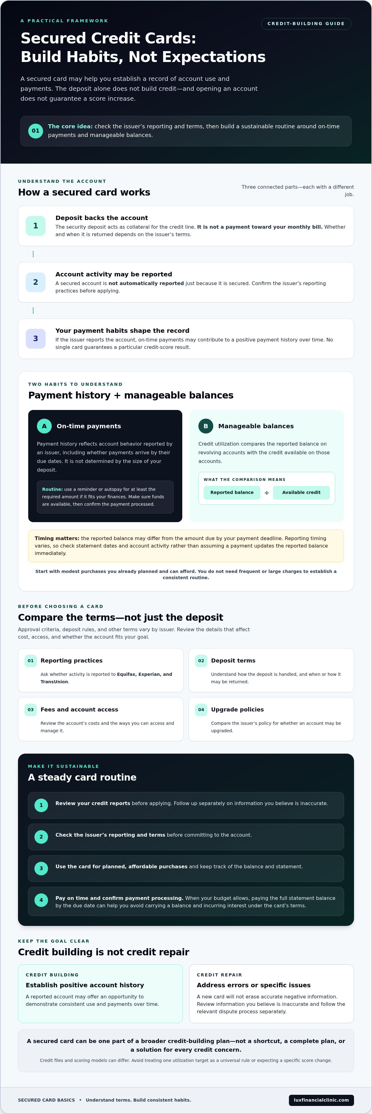 Secured credit card to rebuild credit