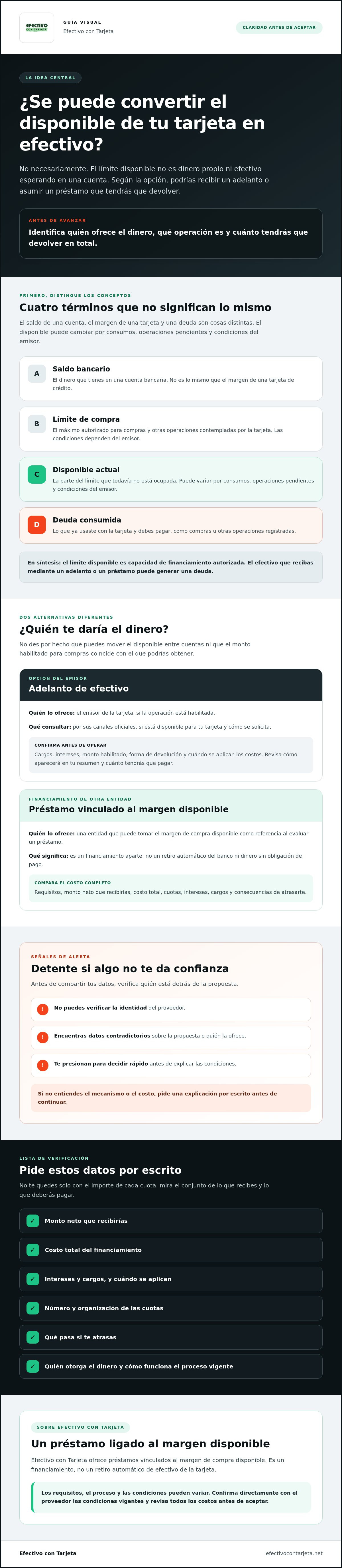 Transformar saldo de tarjeta en efectivo