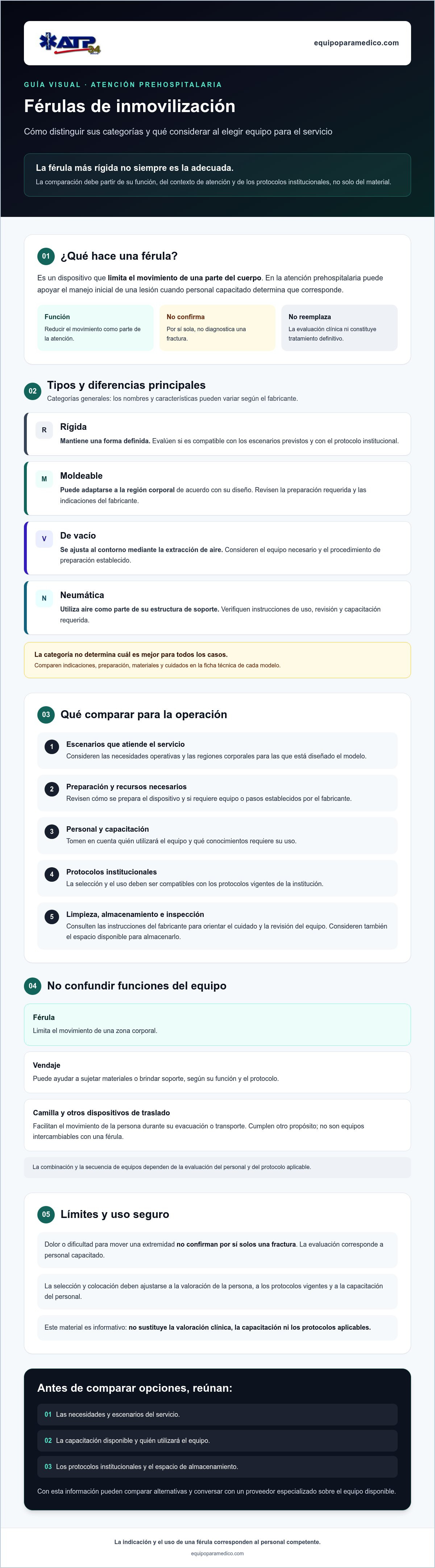 Férulas de inmovilización