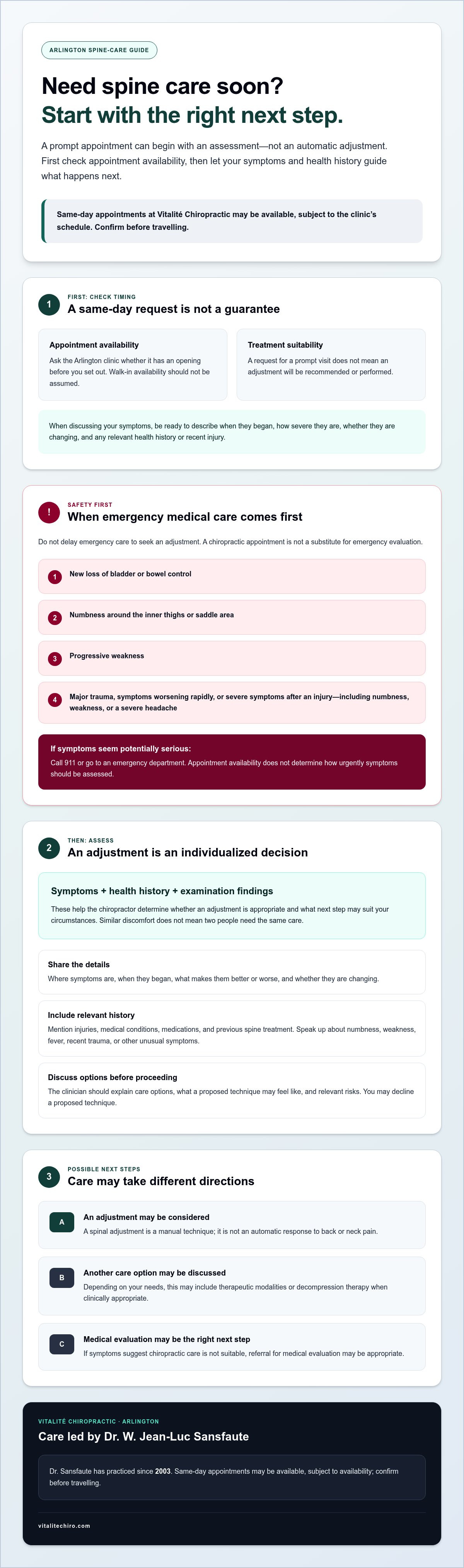 Immediate spine adjustment near me