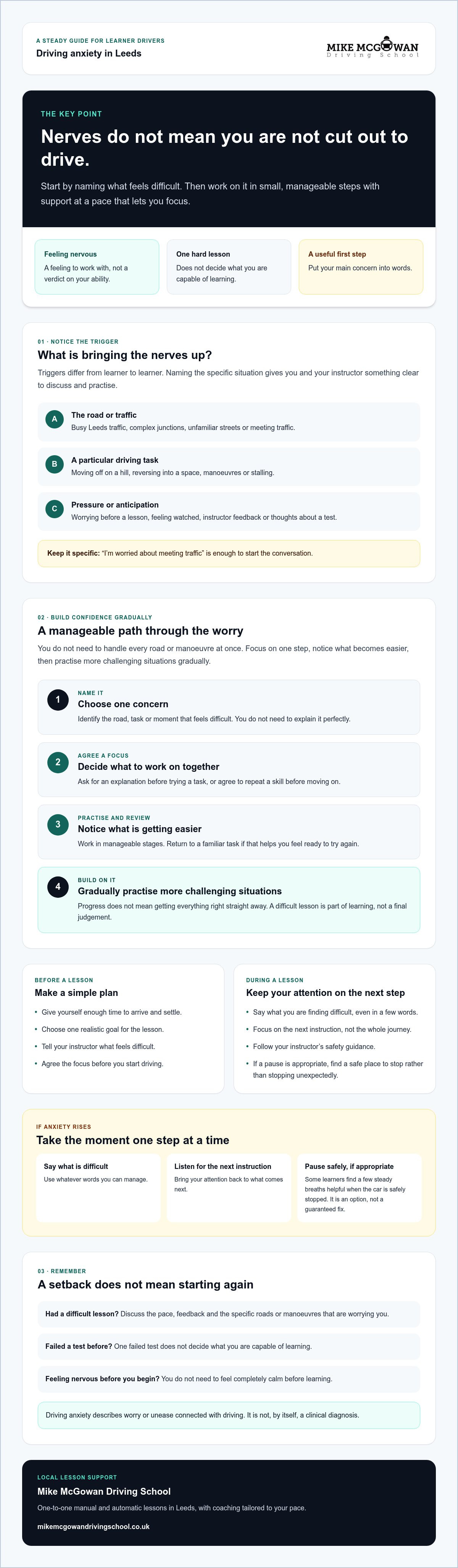 How to overcome driving anxiety leeds