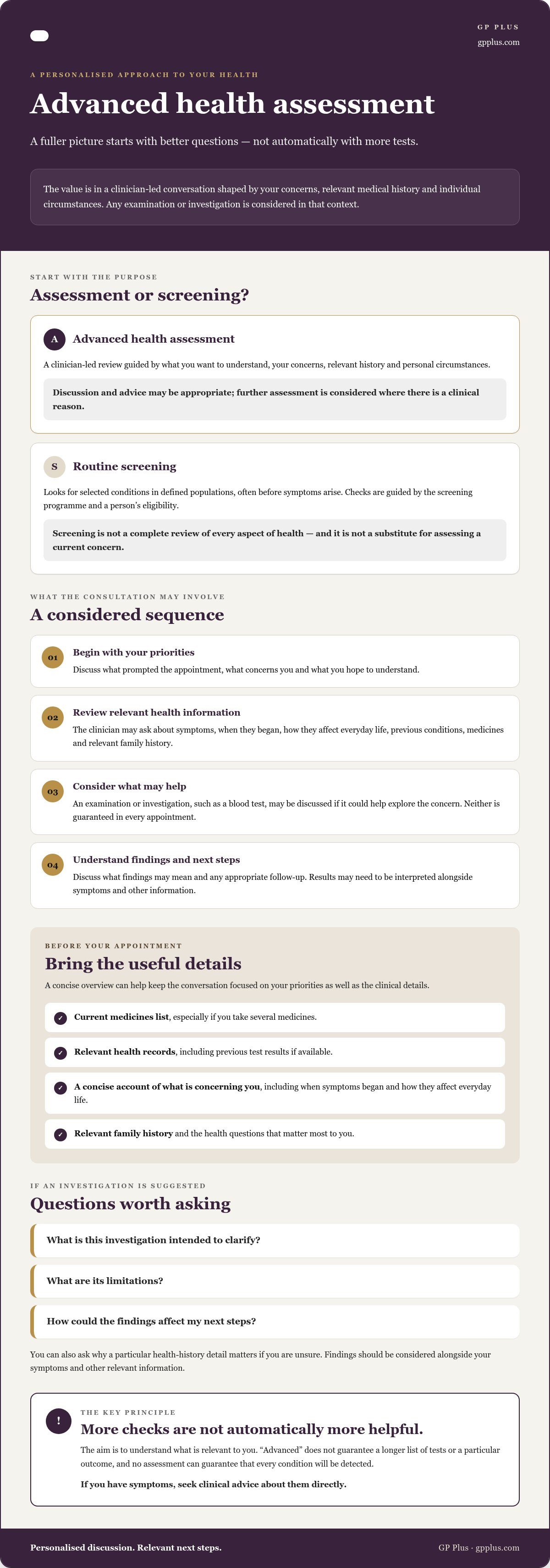 Advanced health assessment