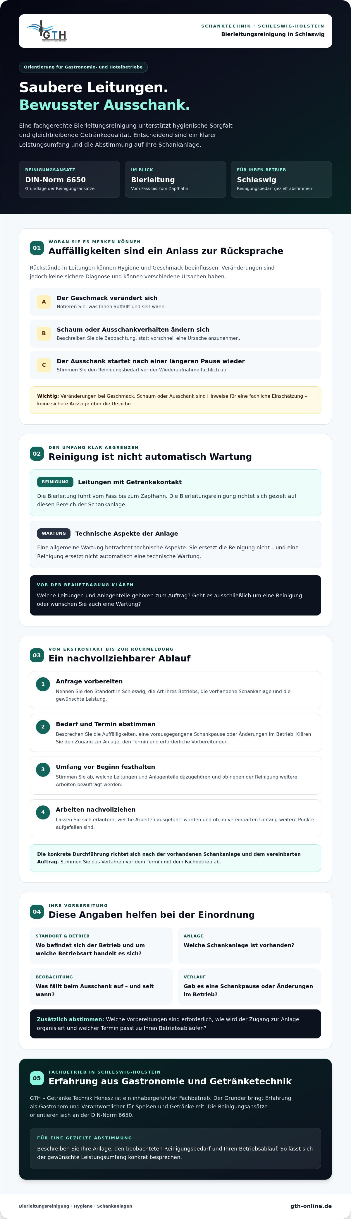 Bierleitungsreinigung Schleswig
