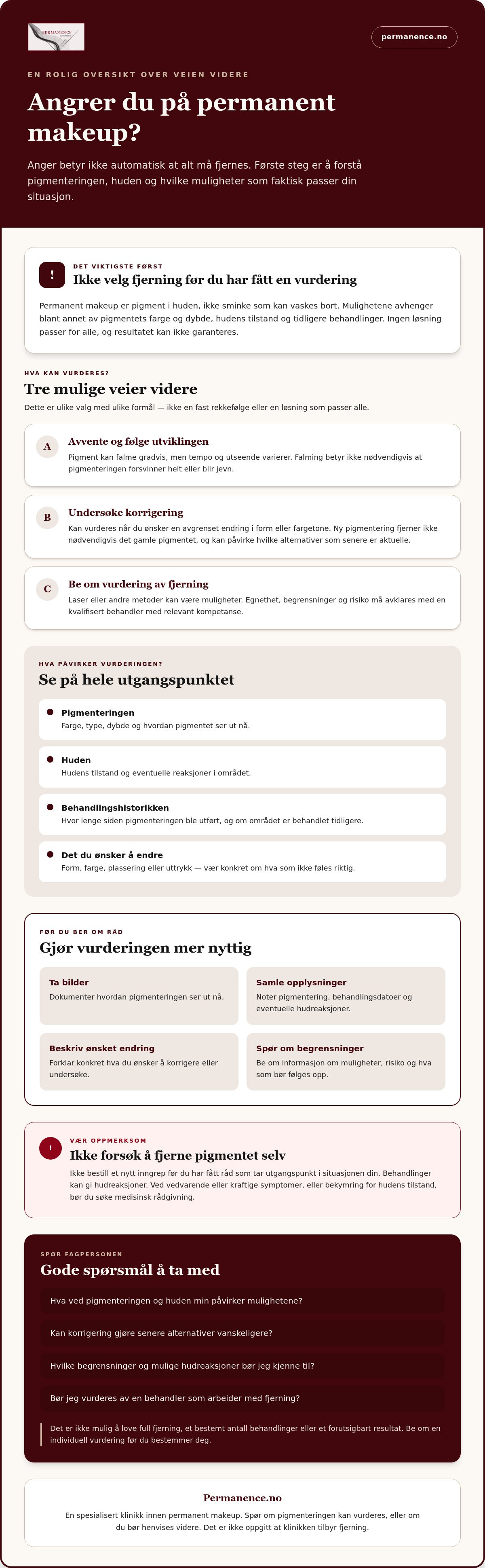 Hva skjer om jeg angrer på min permanente makeup