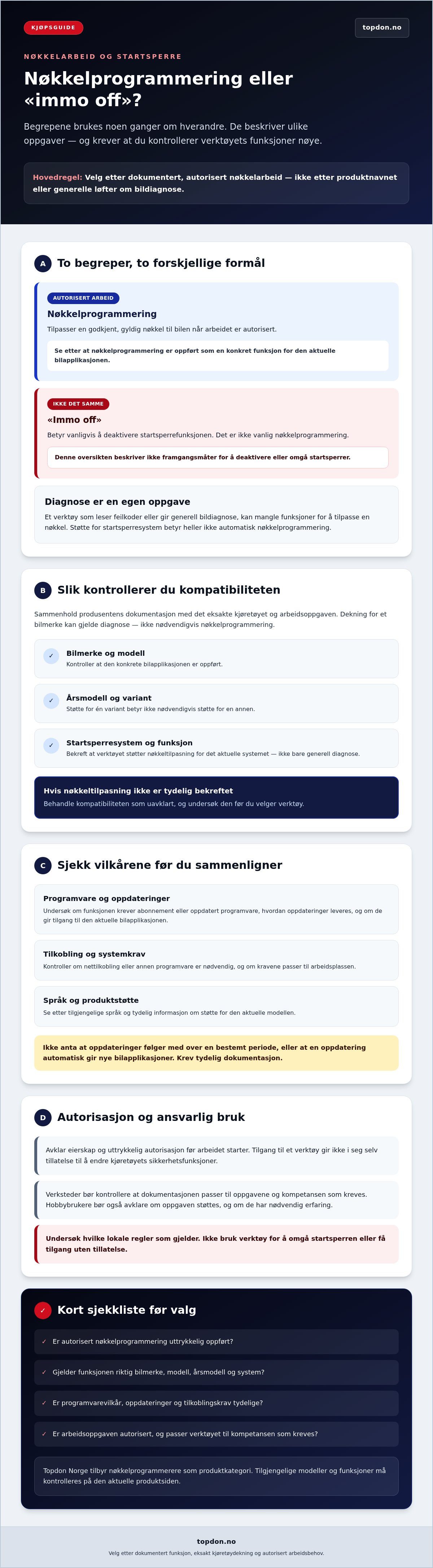 Immo off programmeringsverktøy