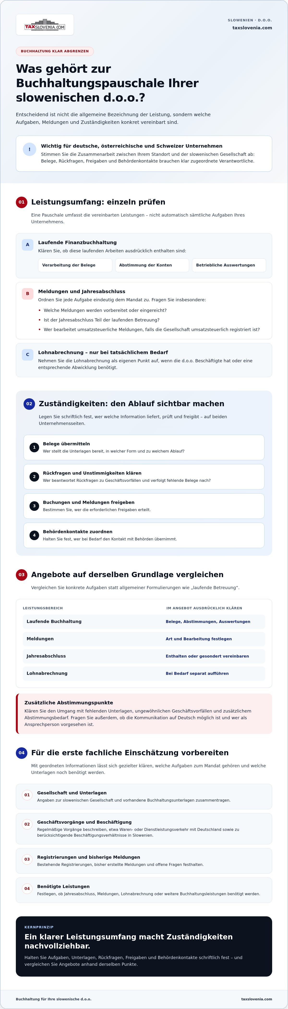 D.o.o. Slowenien Buchhaltung monatliche Pauschale für Unternehmen aus Deutschland