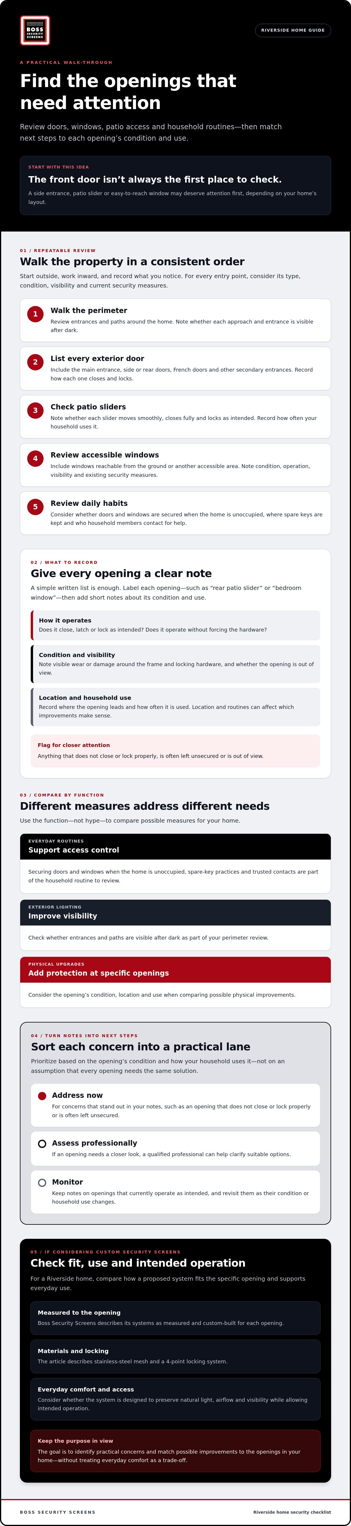 Riverside home security checklist