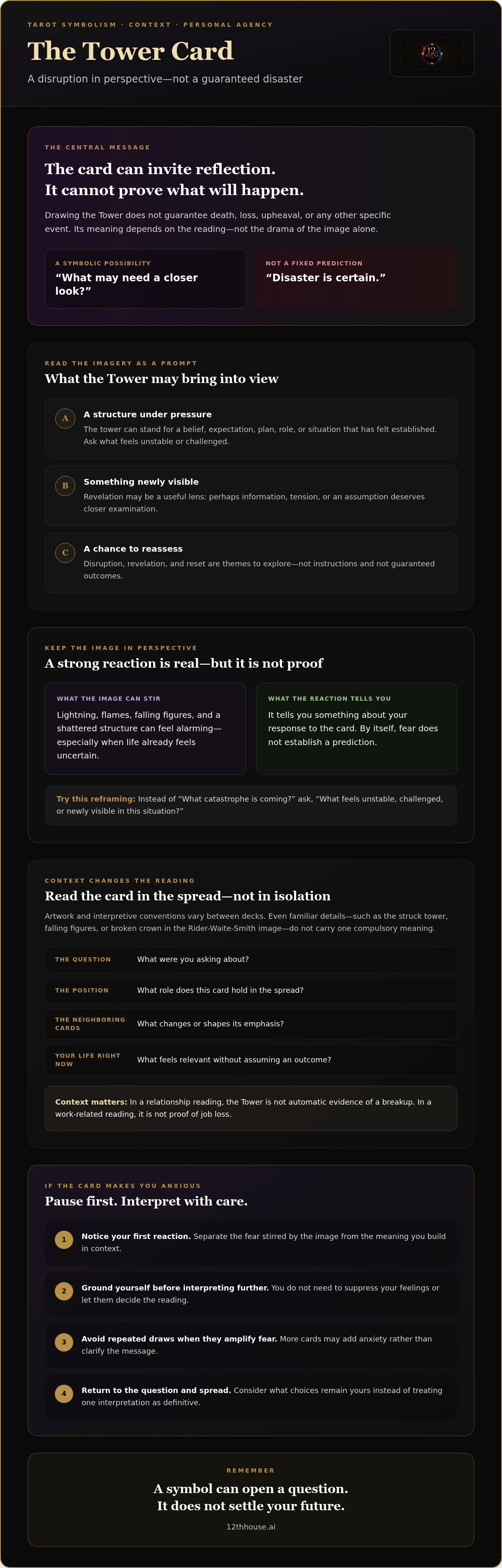Scared of the tower card in tarot