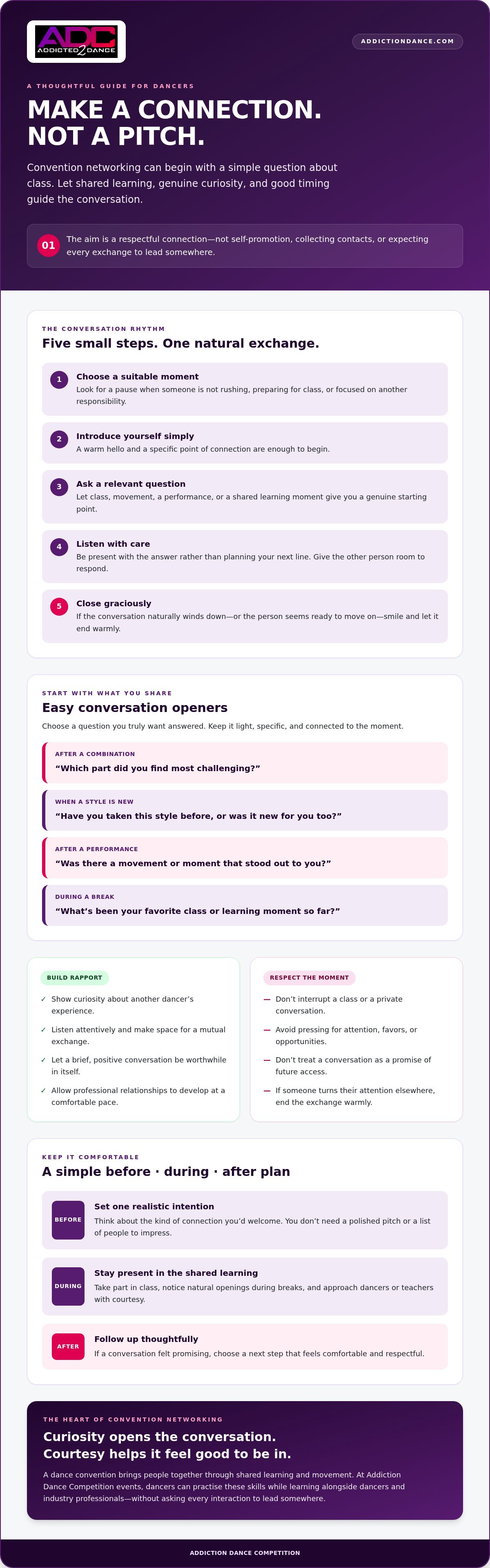 Networking tips for dancers at conventions