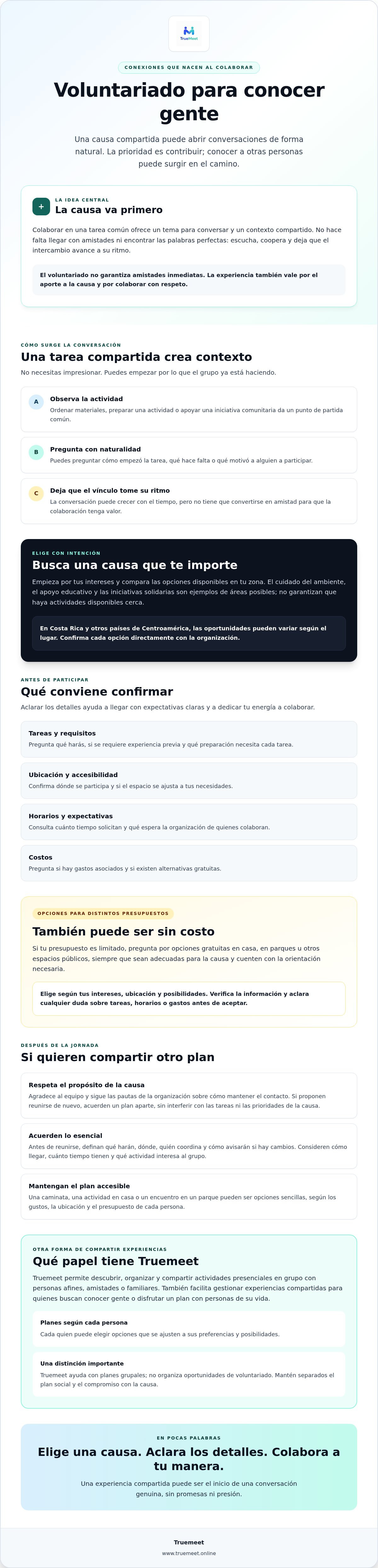 Voluntariado para conocer gente