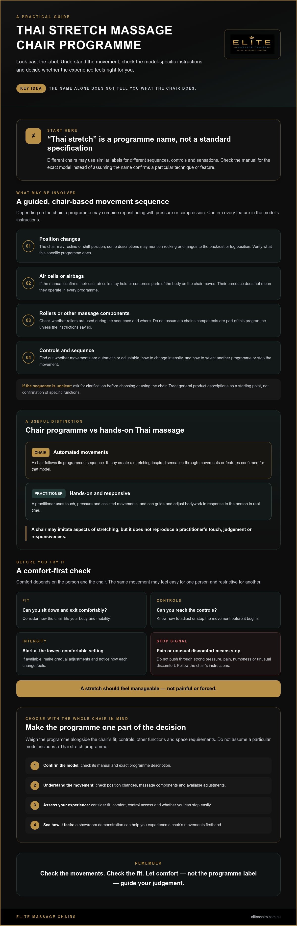 Thai stretch massage chair program