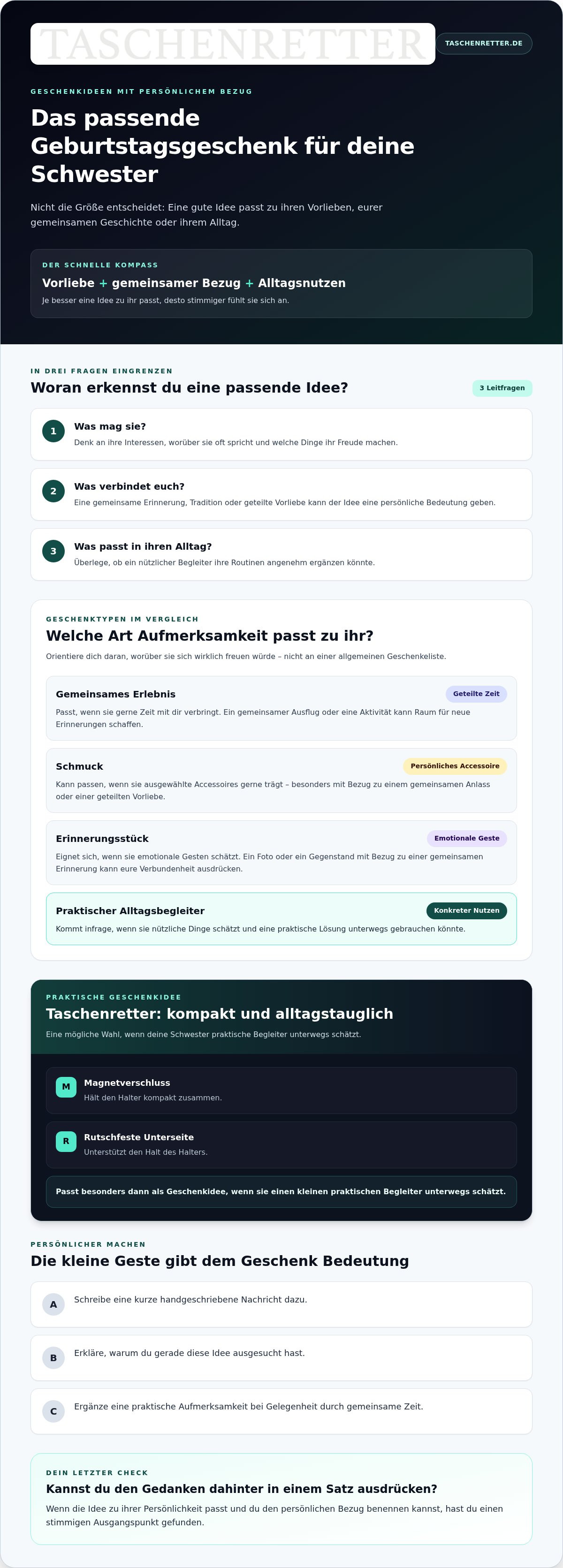 Geburtstagsgeschenk für schwester