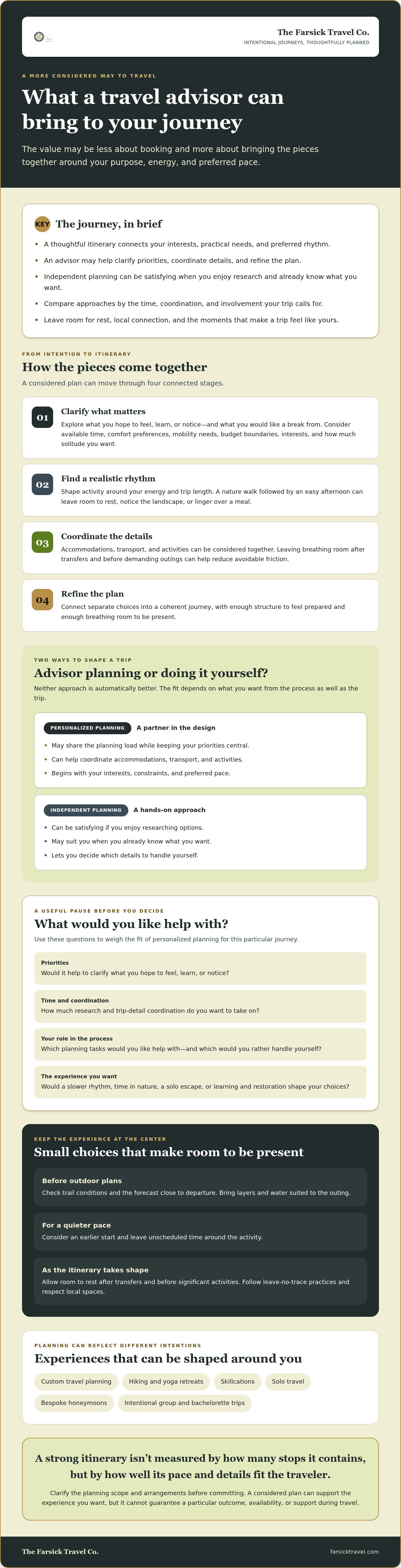 Benefits of using a travel advisor