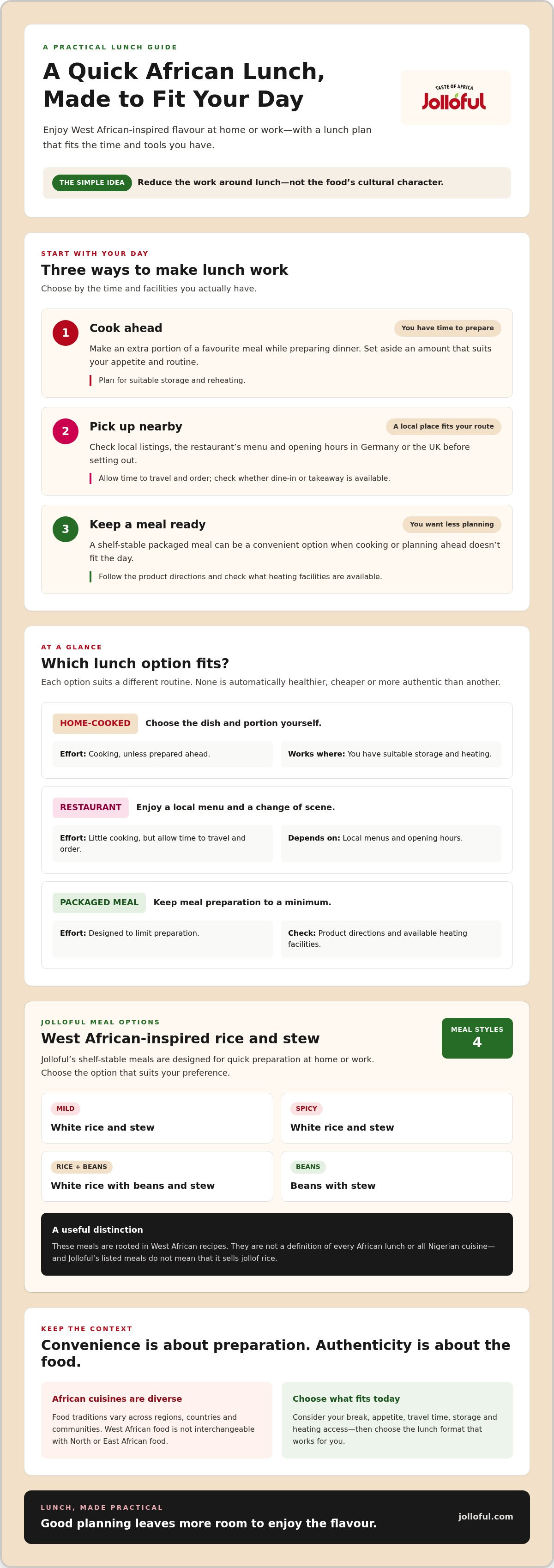 Quick African lunch