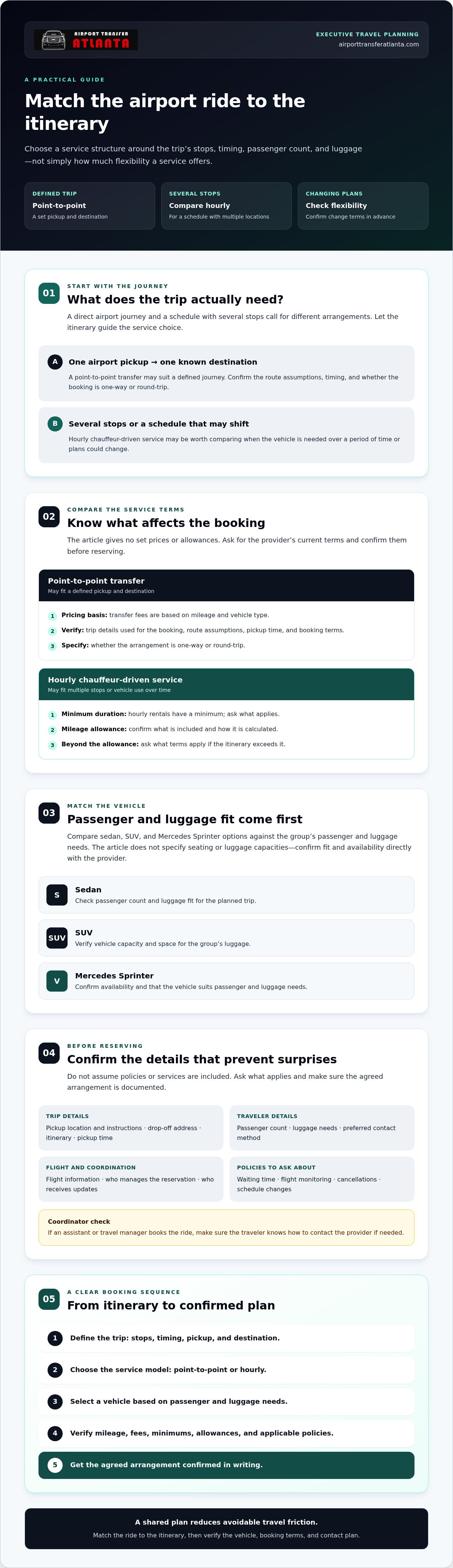 Airport transportation for executives