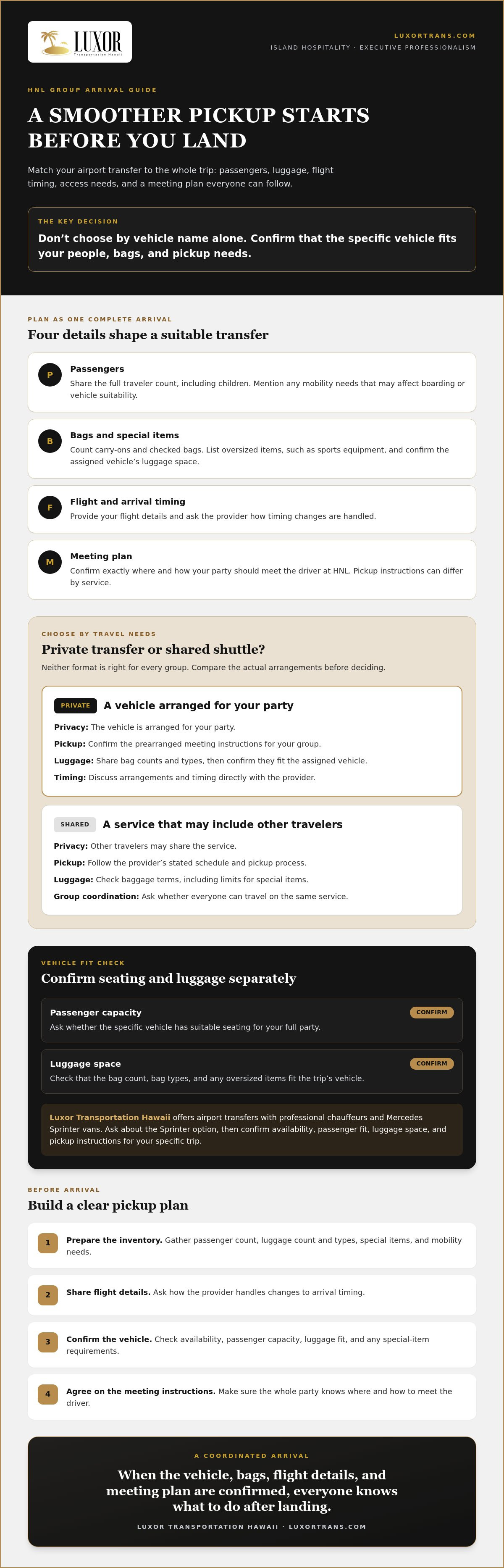 Airport transfer for large group hnl
