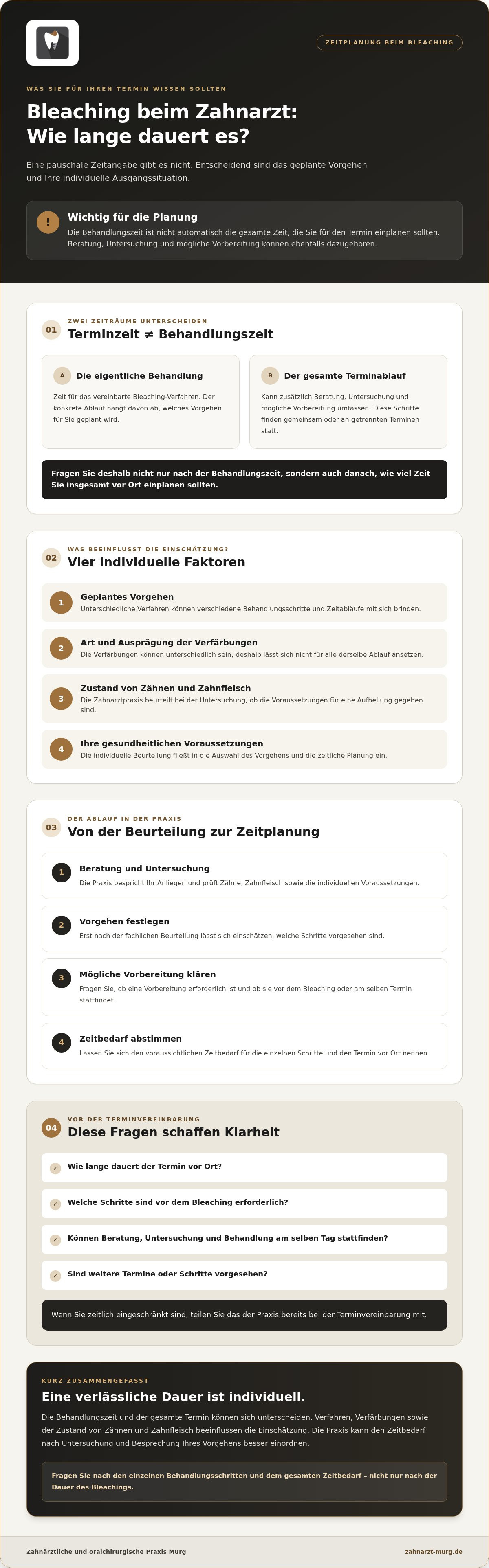 Bleaching beim zahnarzt dauer