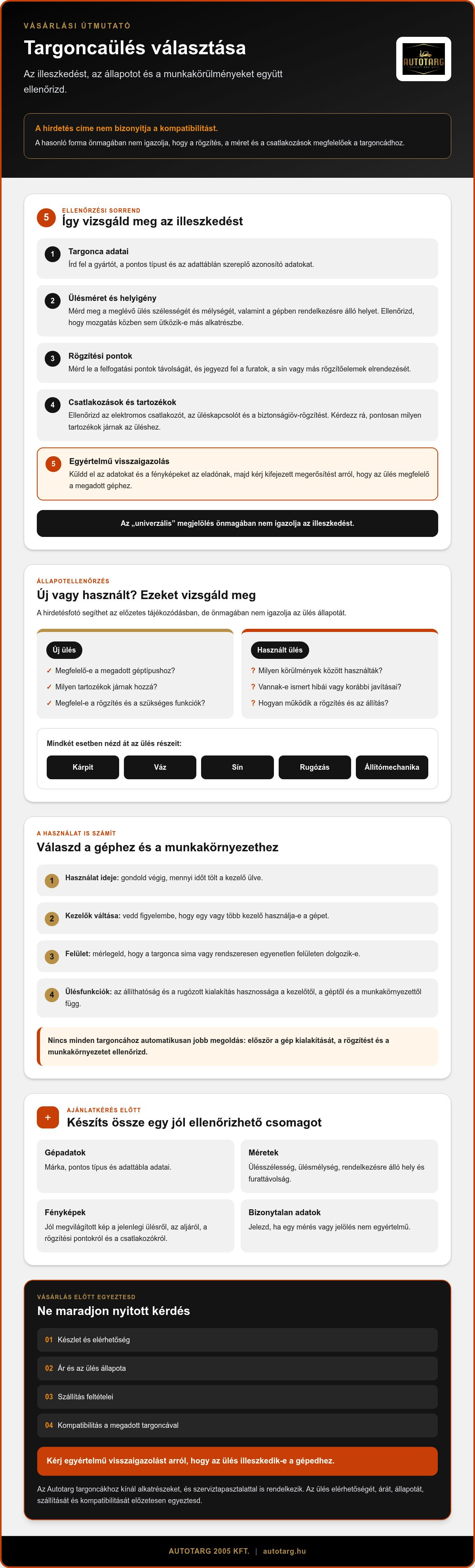Targonca ülés eladó