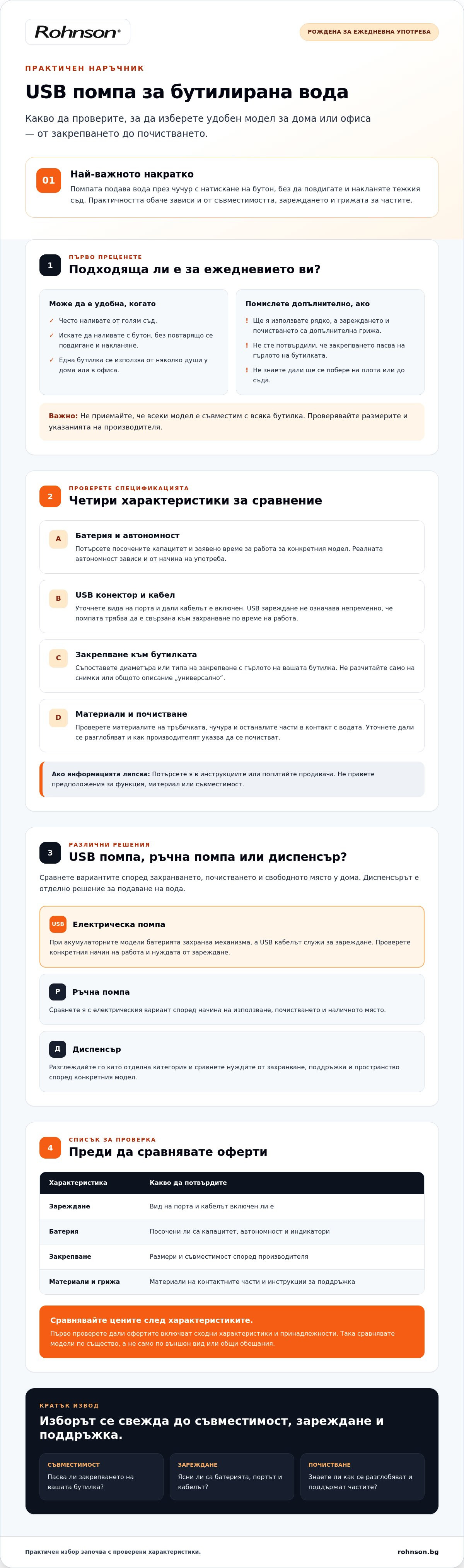 помпа за бутилирана вода с usb зареждане