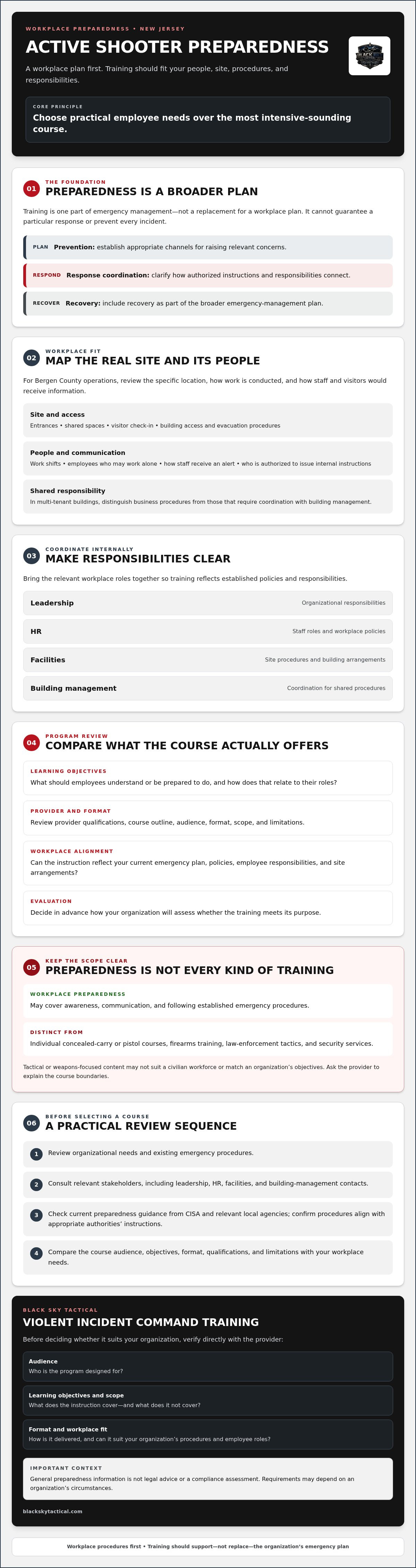 Active shooter training for businesses NJ