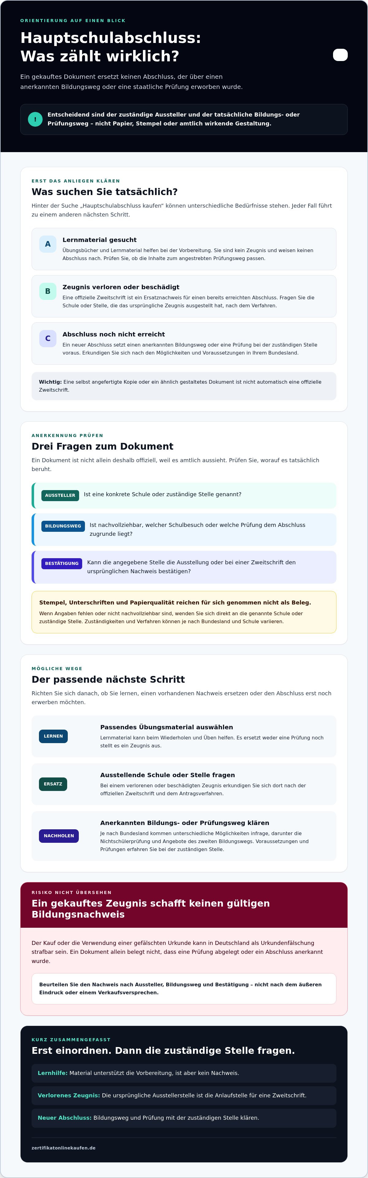 Hauptschulabschluss kaufen