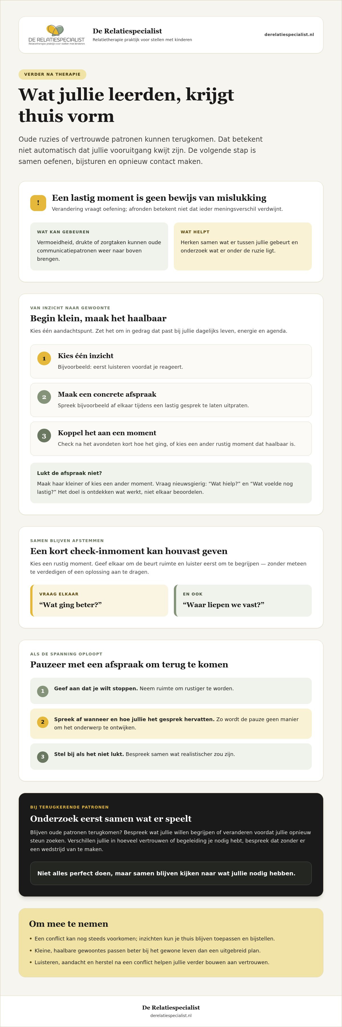 Leven na relatietherapie