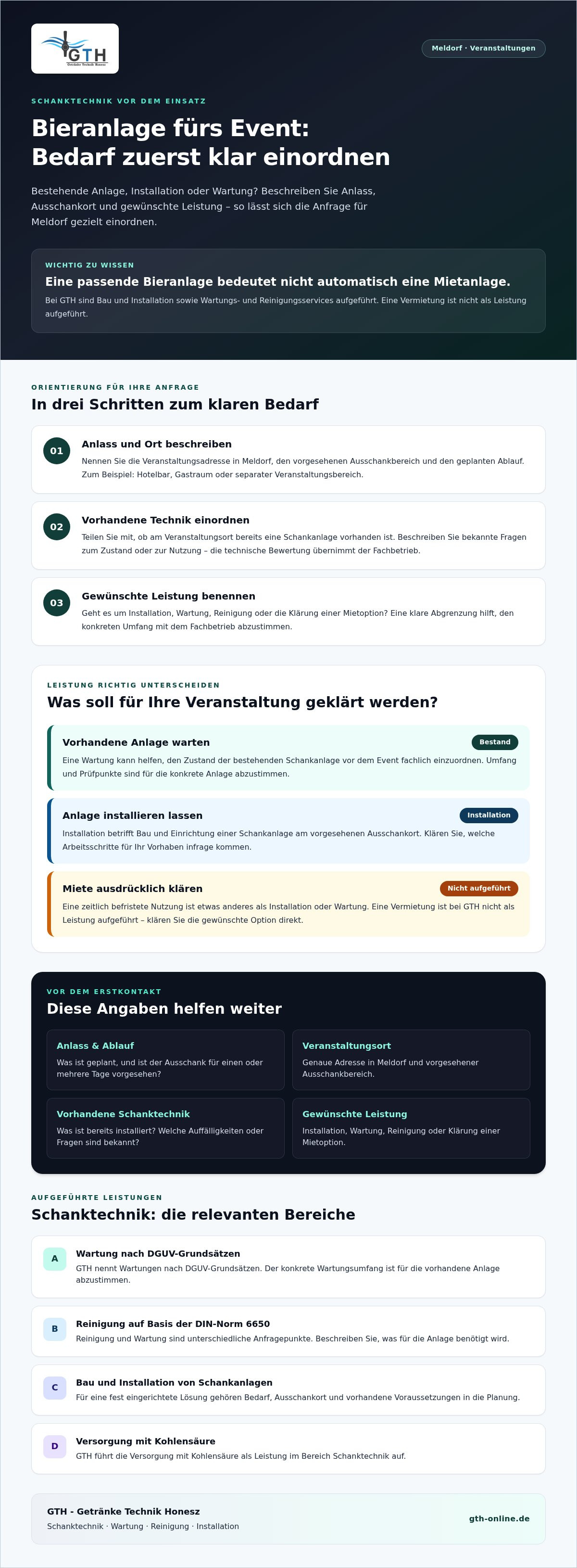 Schankanlagen Wartung Meldorf