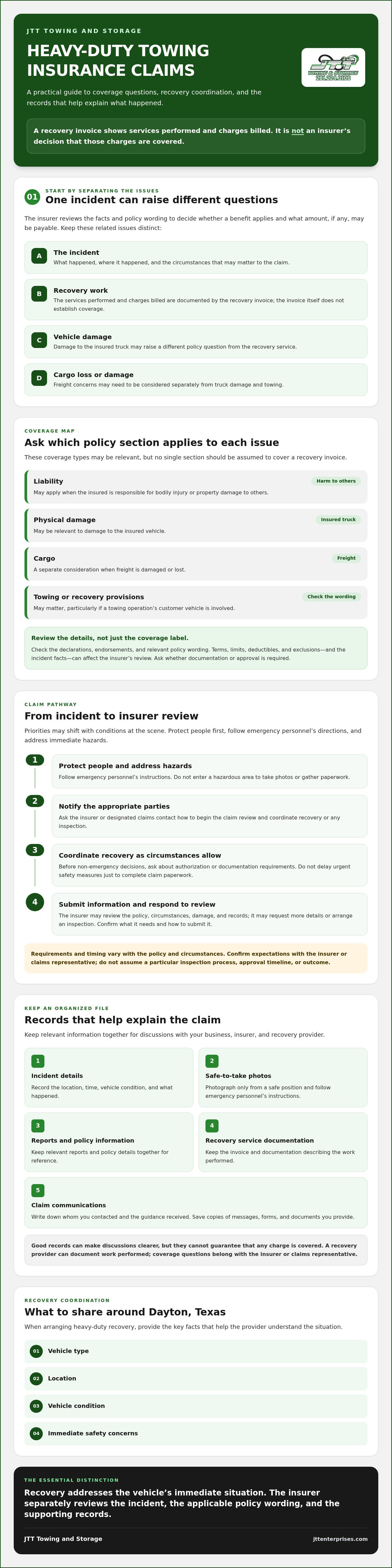 Understanding heavy duty towing insurance claims