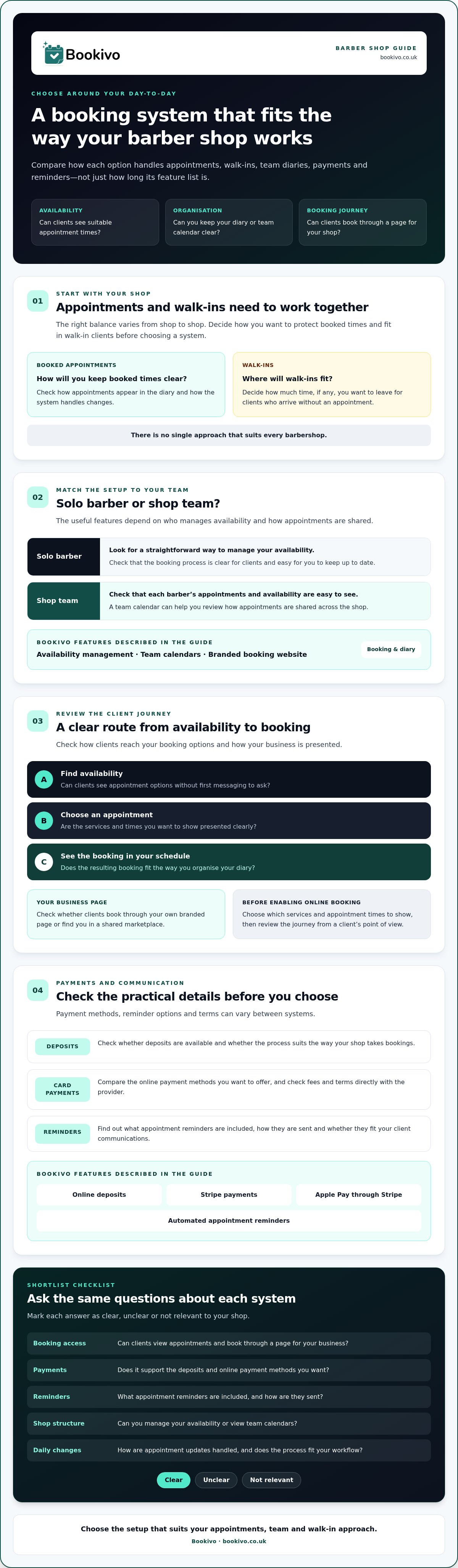 Barber Shop Booking System UK: What to Look For in 2026 infographic