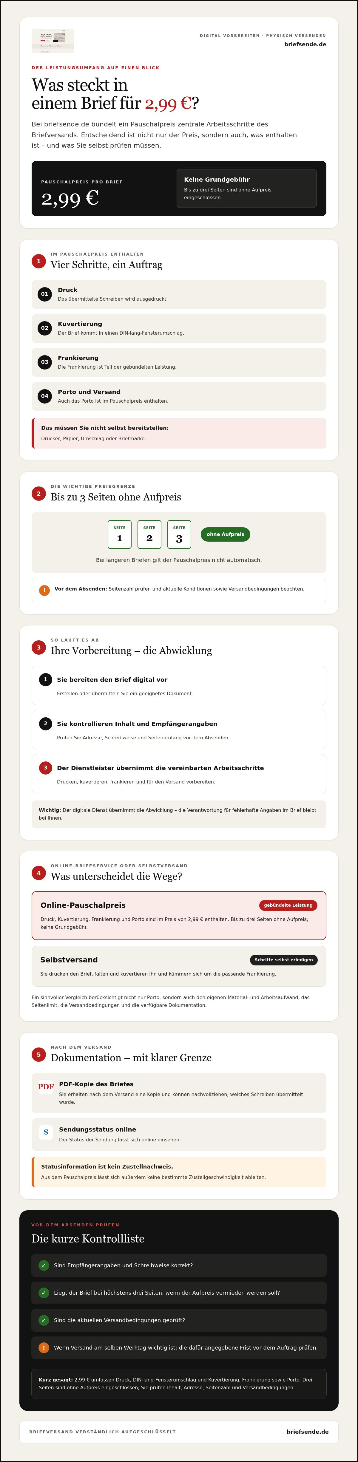Brief für 2,99 versenden