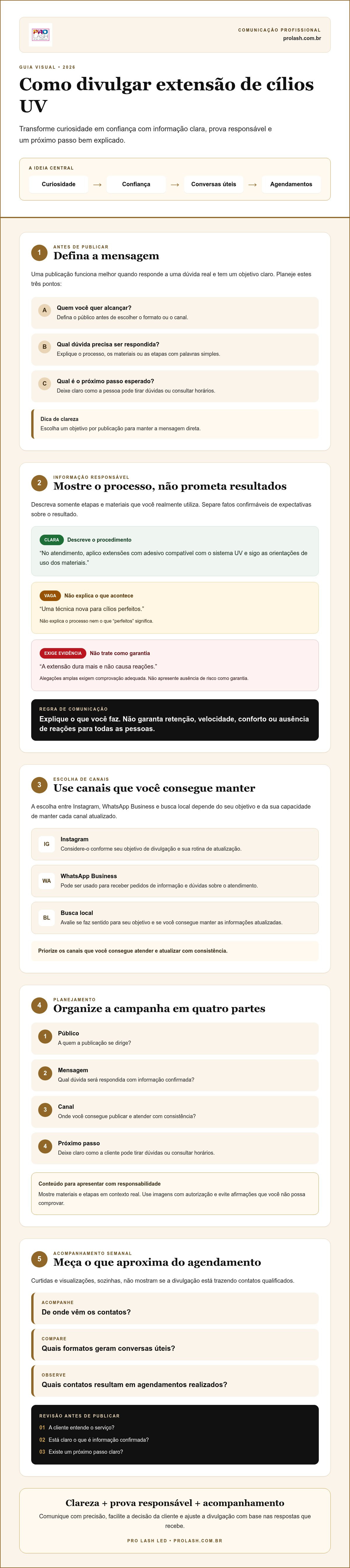 Como divulgar serviço de extensão de cílios UV 2026