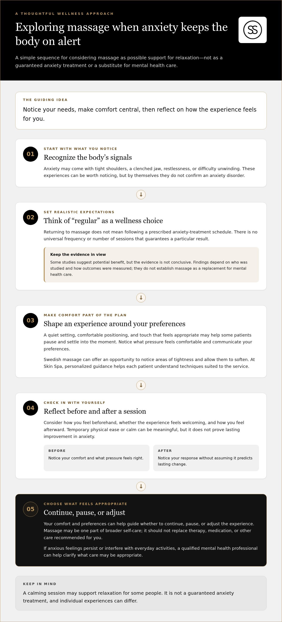 Benefits of regular massage for anxiety