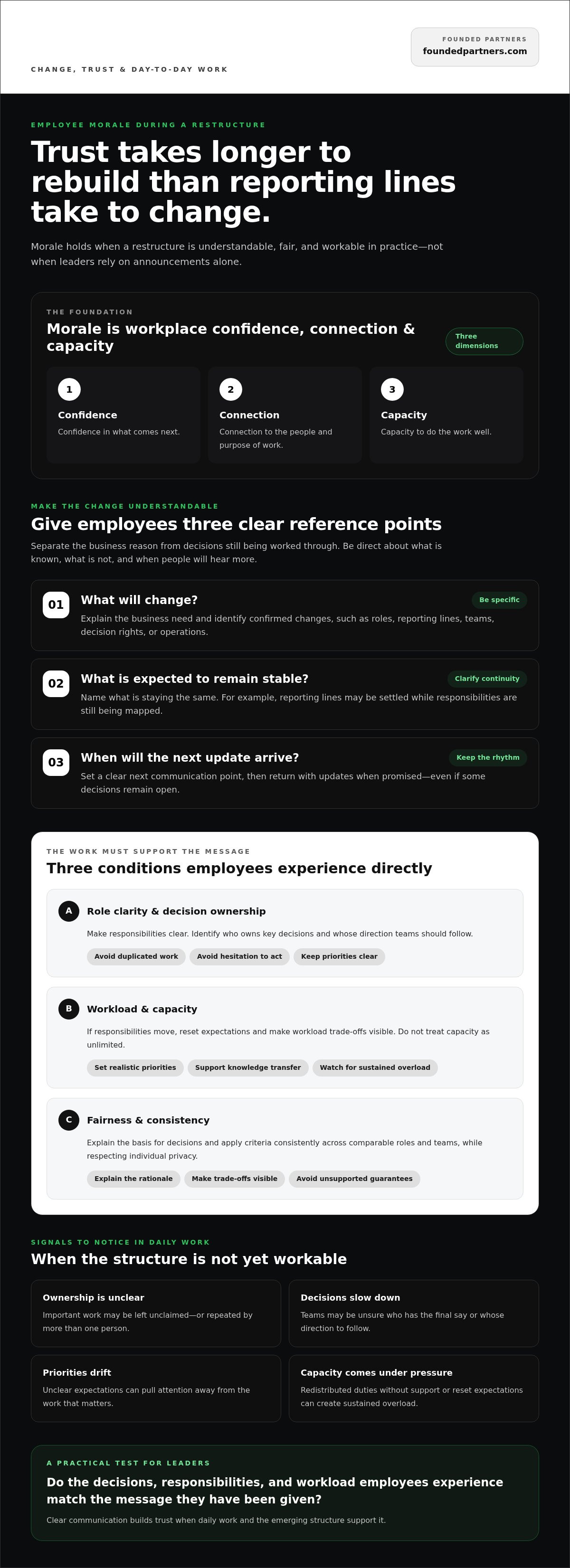 Managing employee morale during a restructure