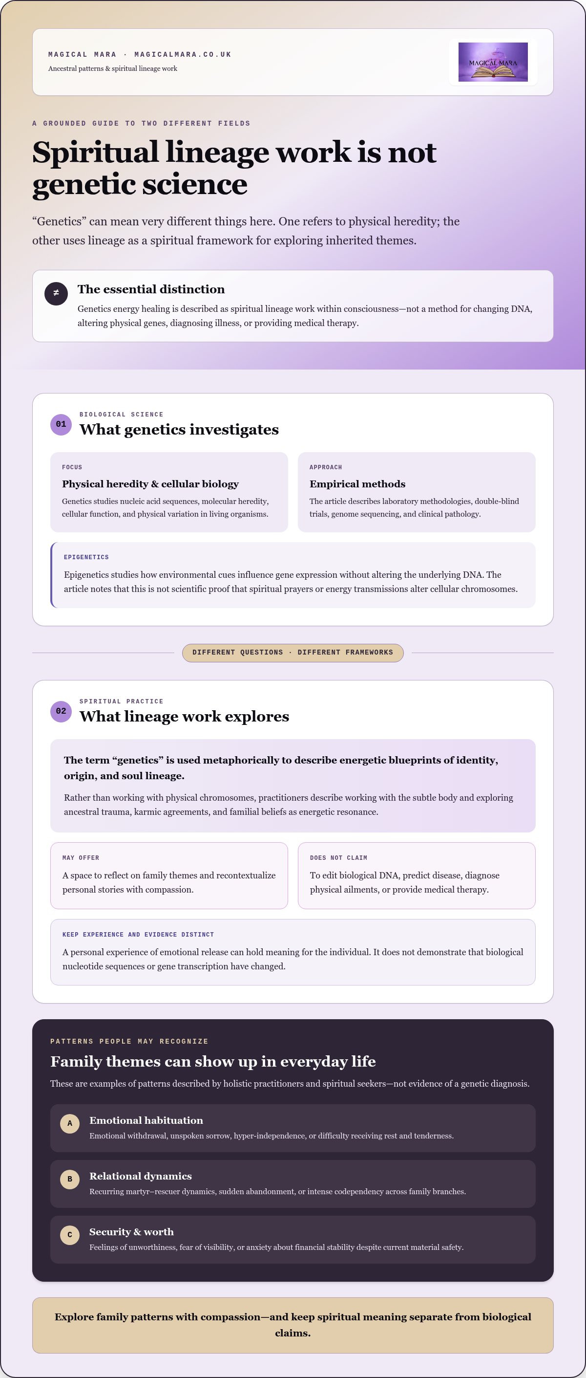 Genetics energy healing