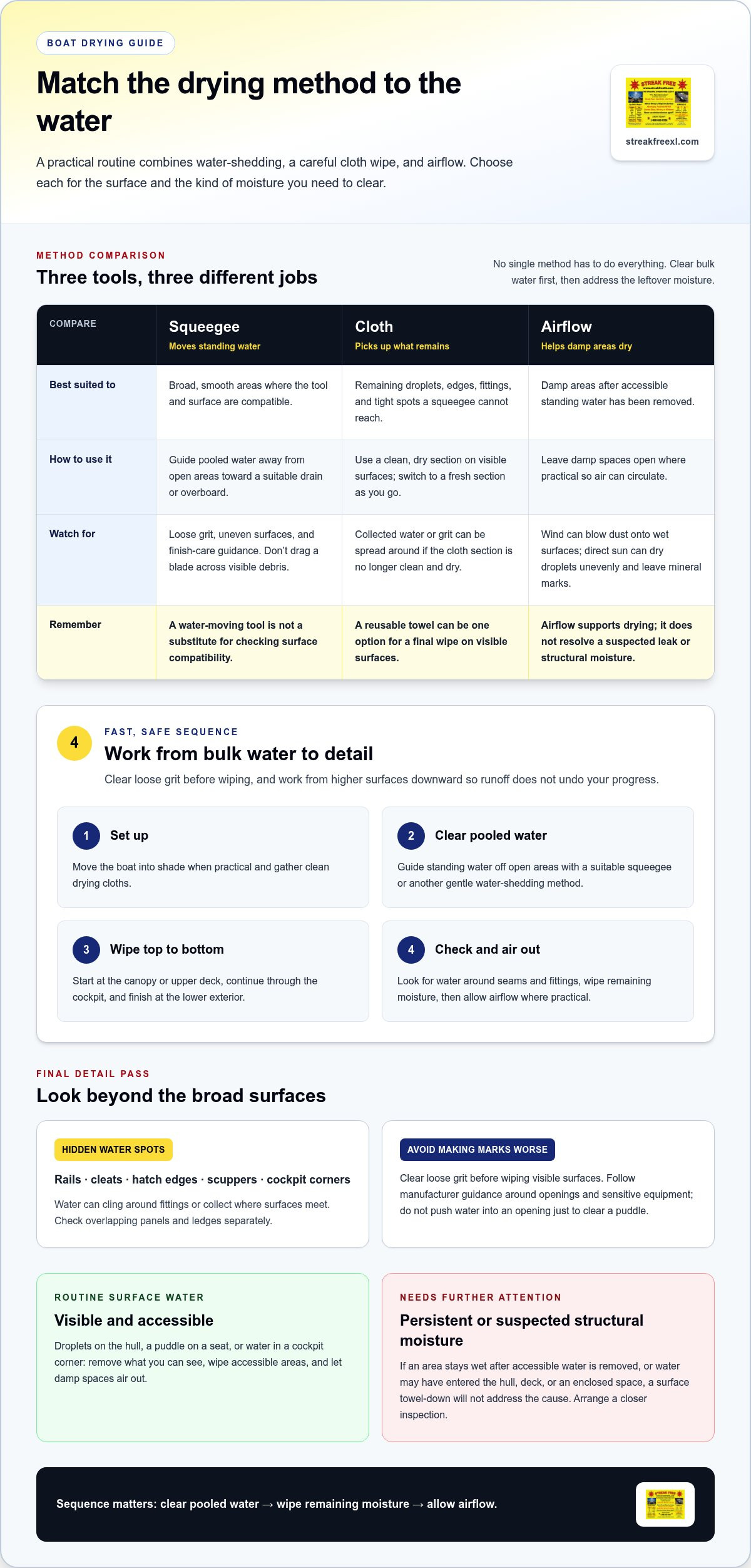 How to dry a boat fast