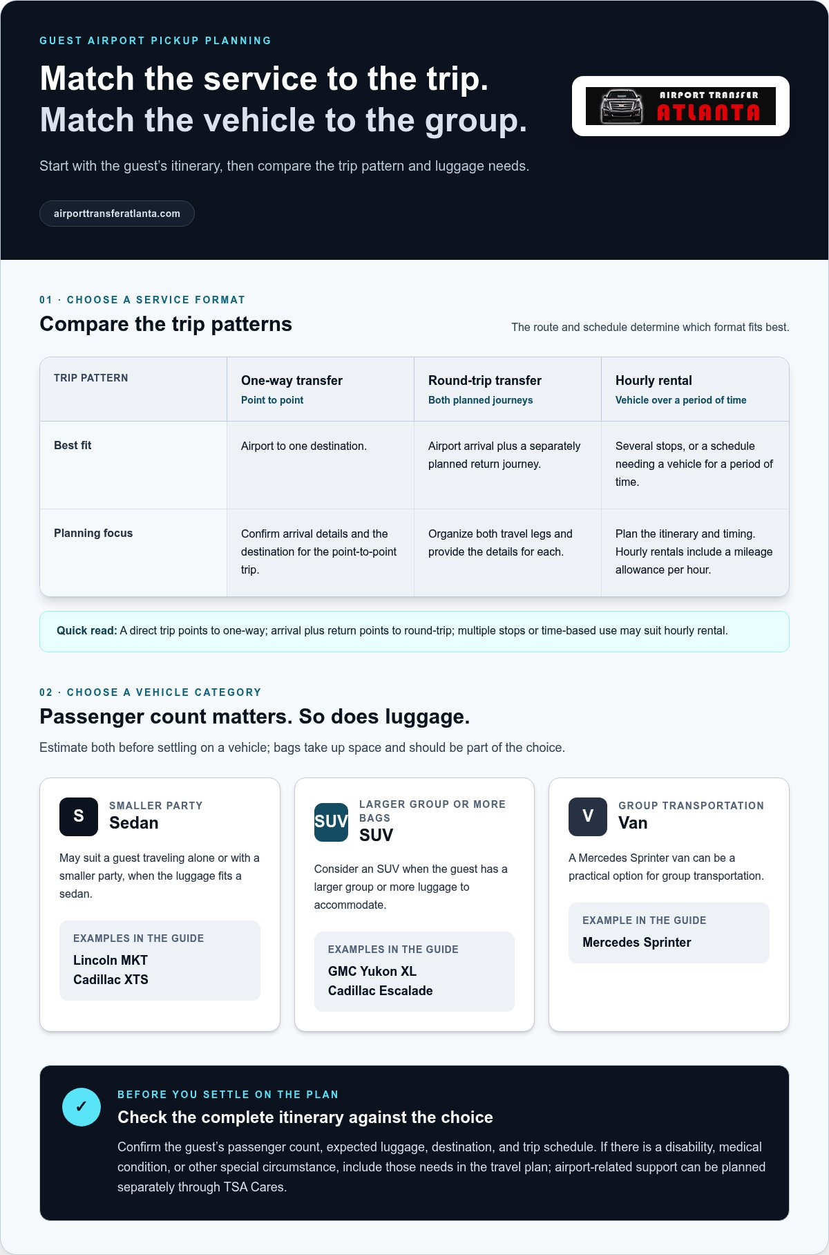 How to schedule airport pickup for a guest