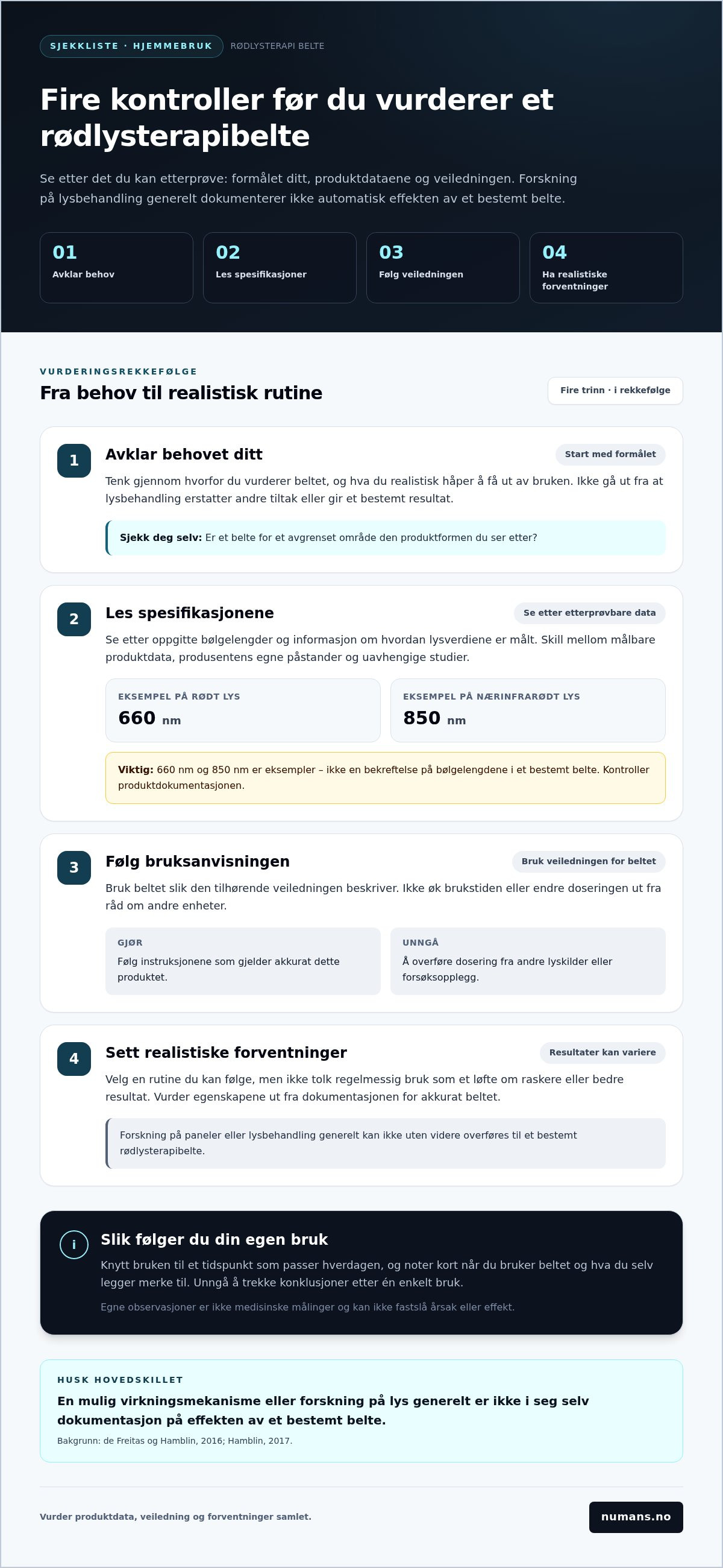 Rødlysterapi belte