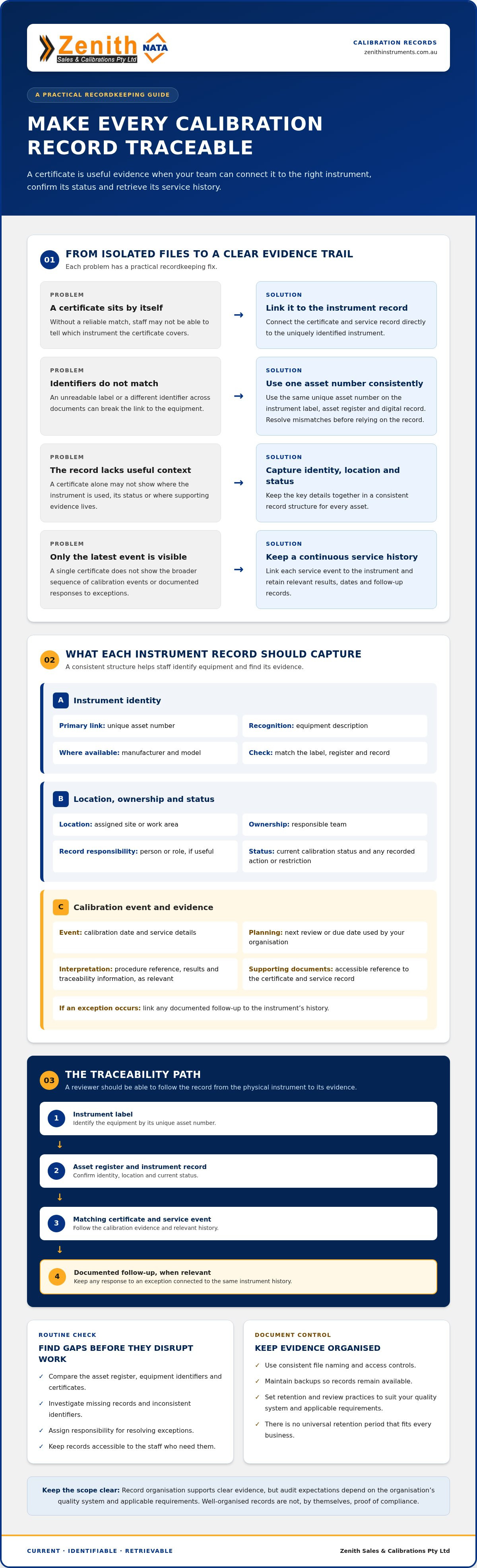 Audit-proof calibration records melbourne