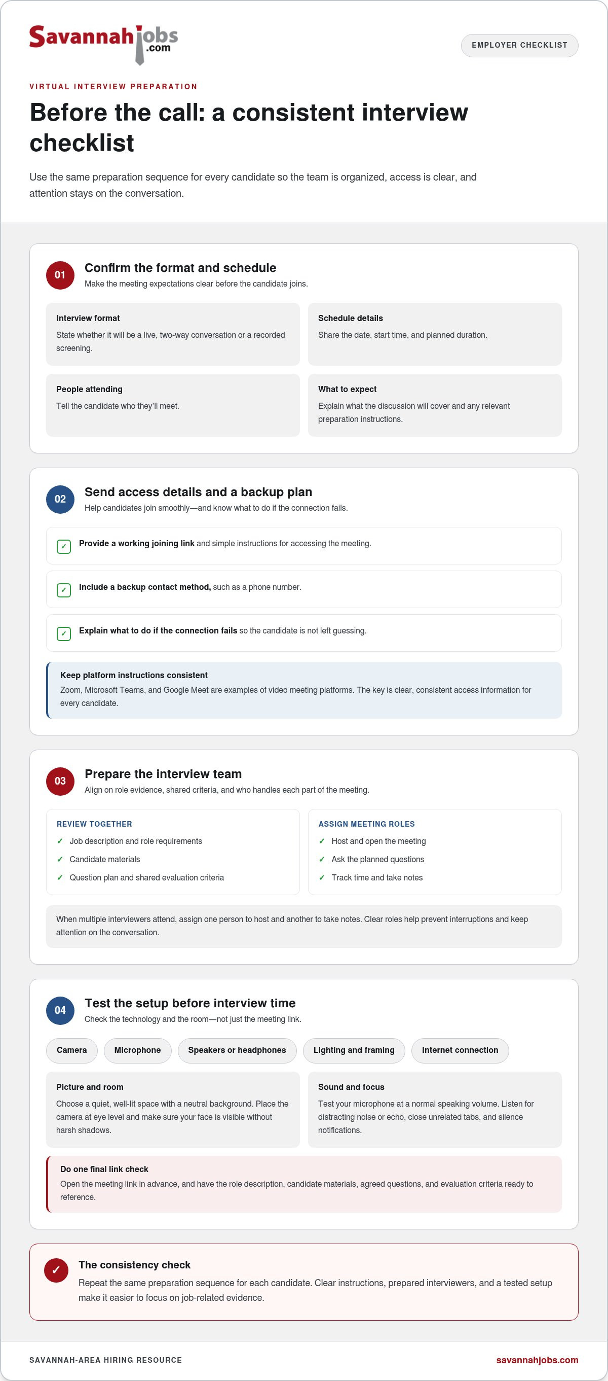 Virtual interview best practices 2026