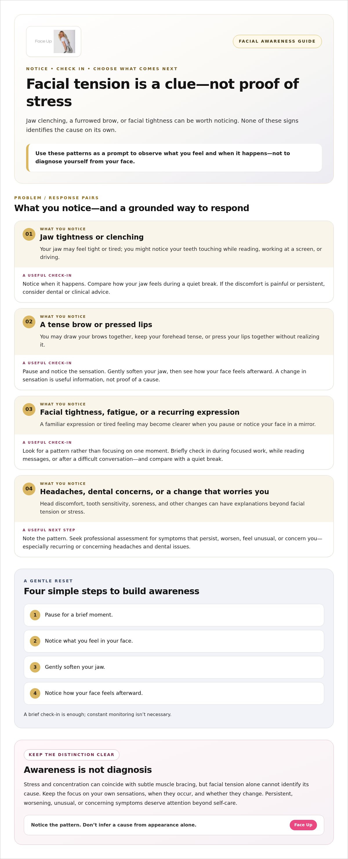 Signs you hold stress in your face