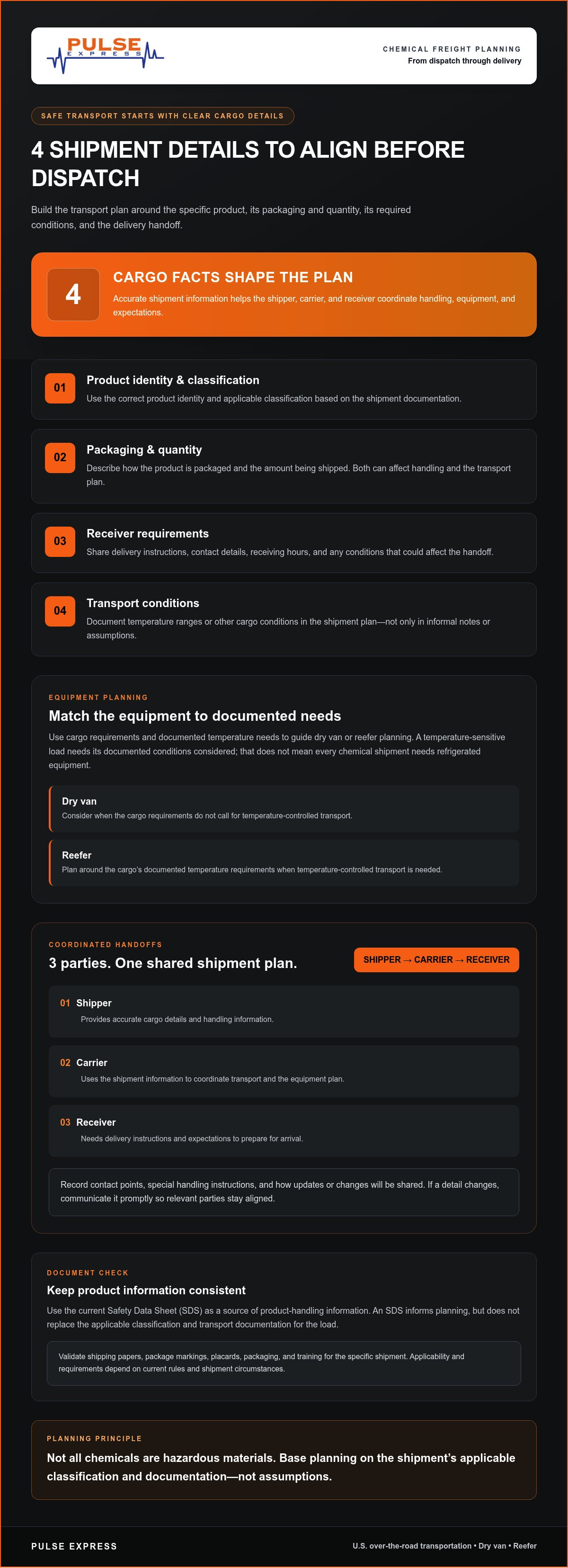 Safe chemical transport trucking