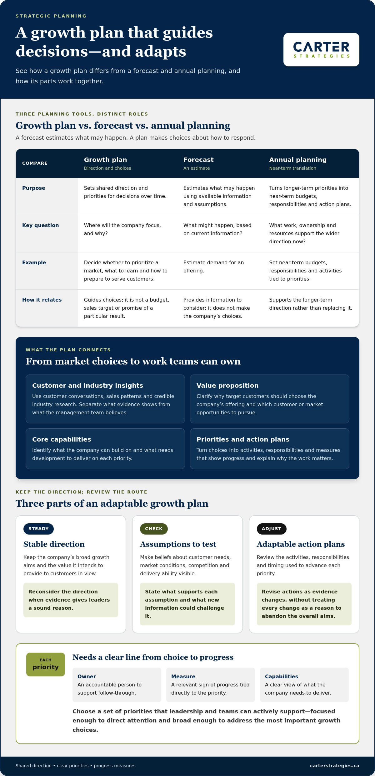 Long term business growth plan