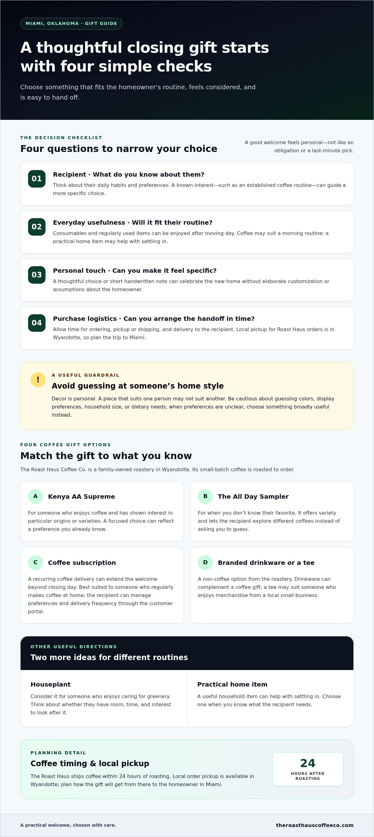 Real estate closing gift ideas Miami OK