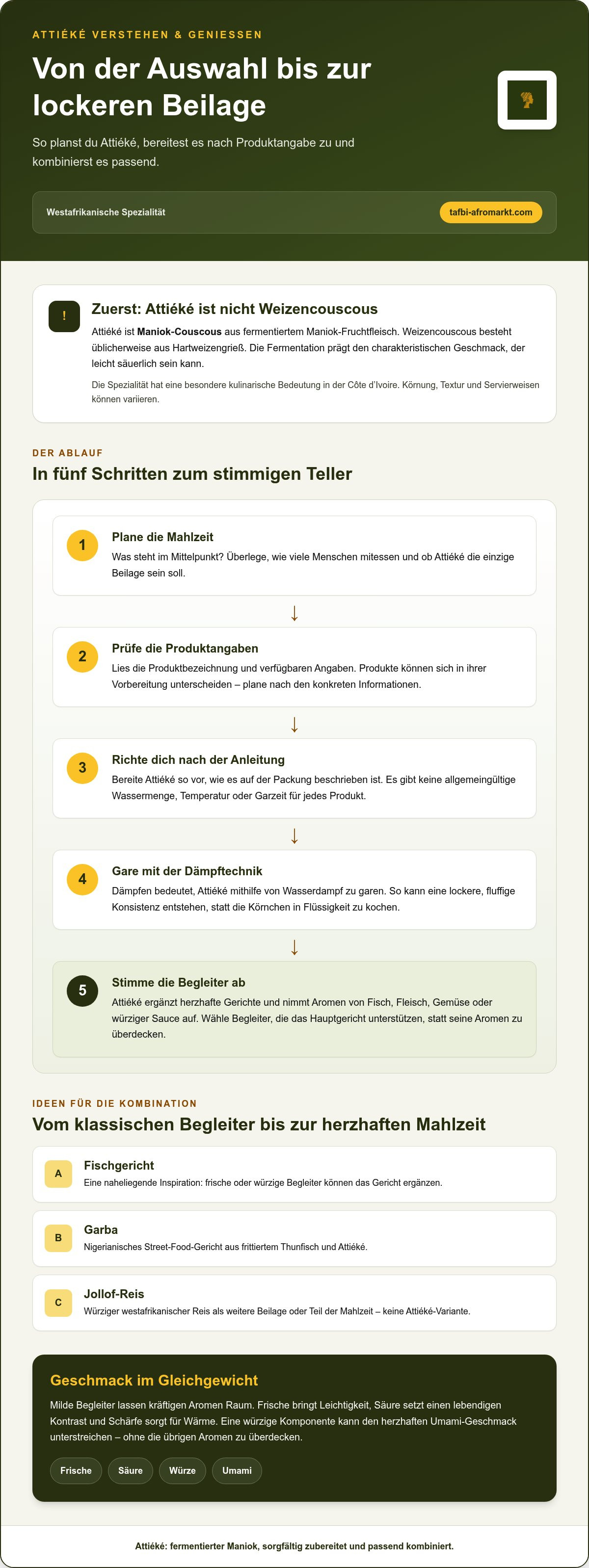 Attiéké Beilage traditionell bestellen