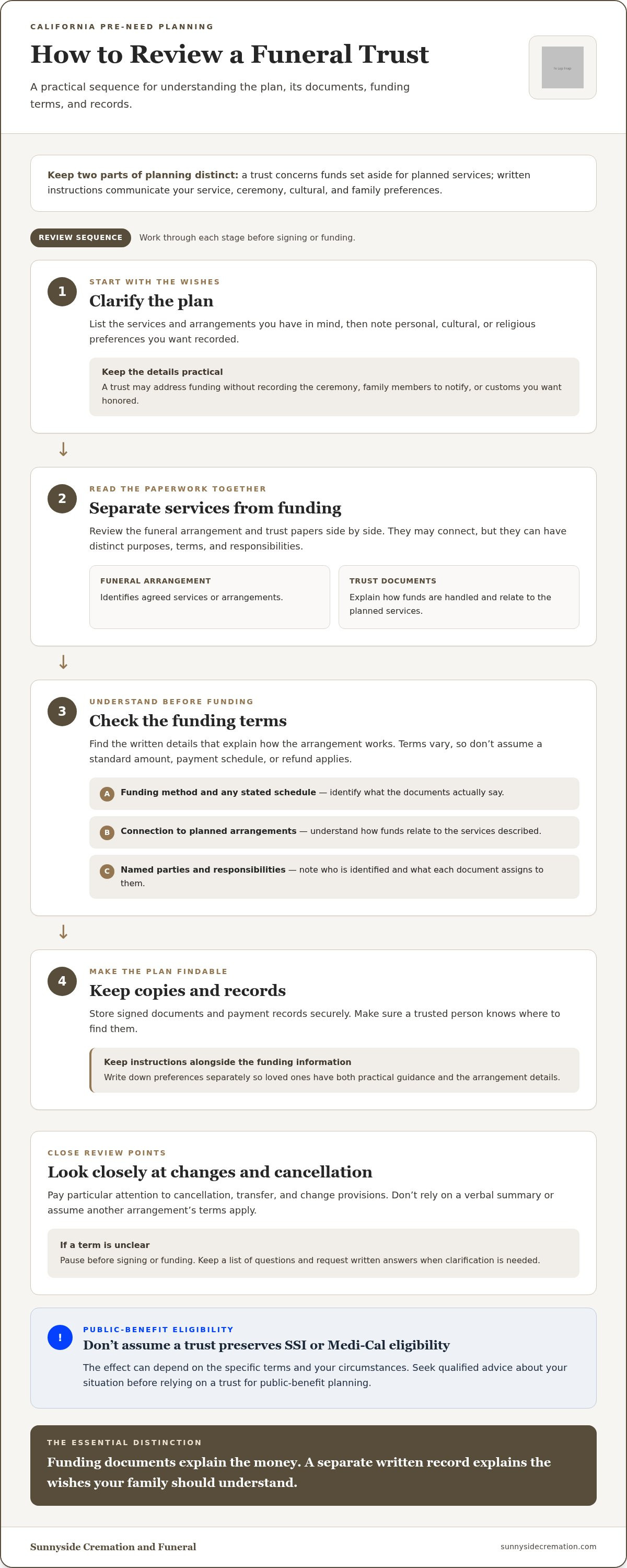 Pre-need funeral trust in California