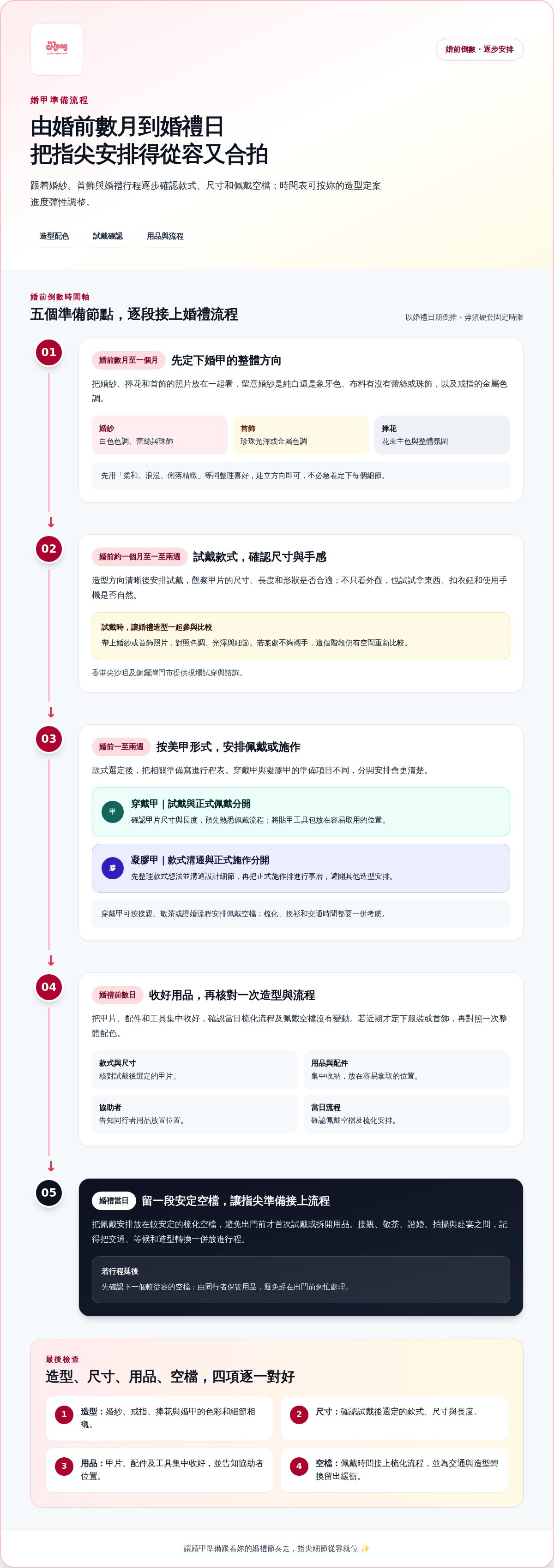 婚禮美甲時間表
