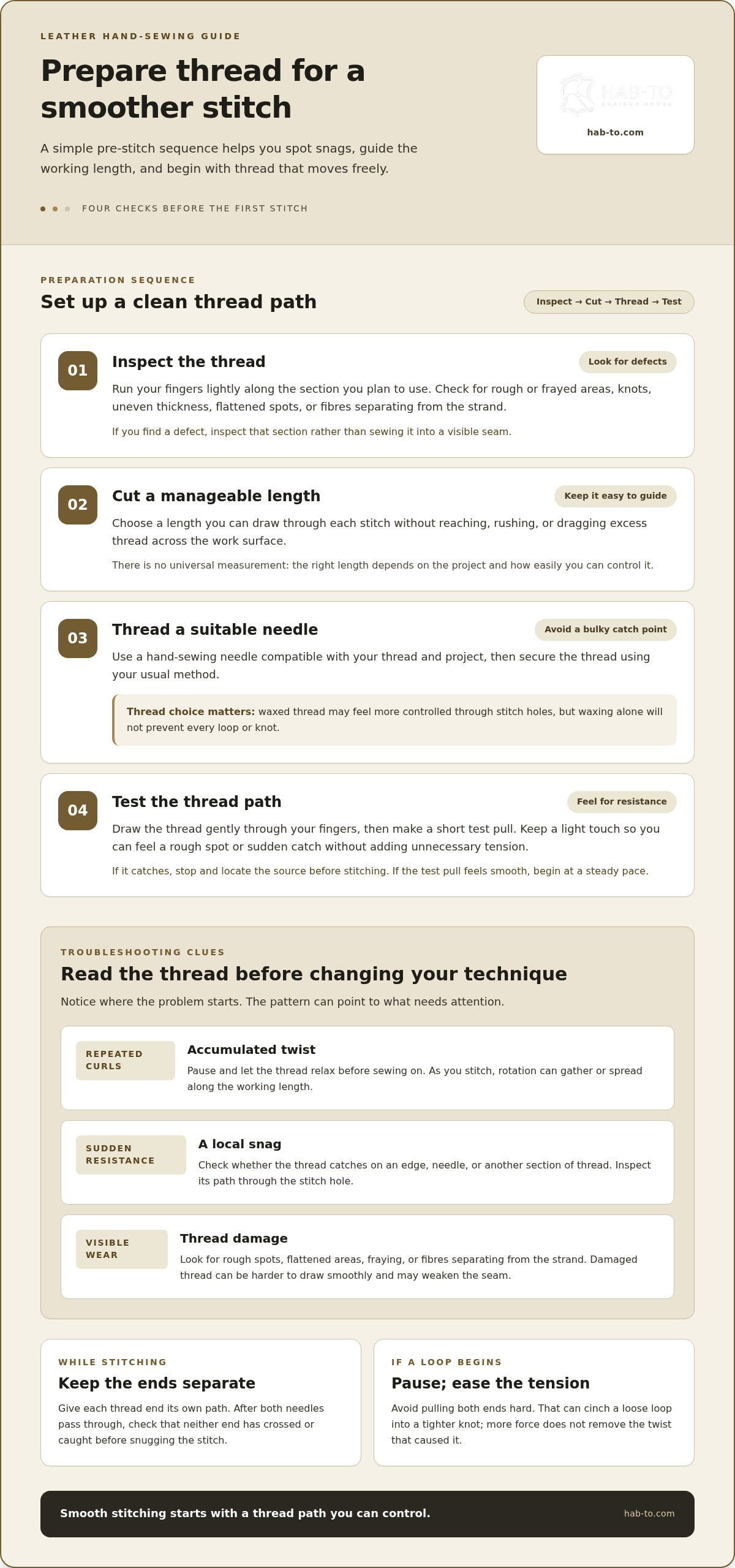 How to prevent thread from tangling