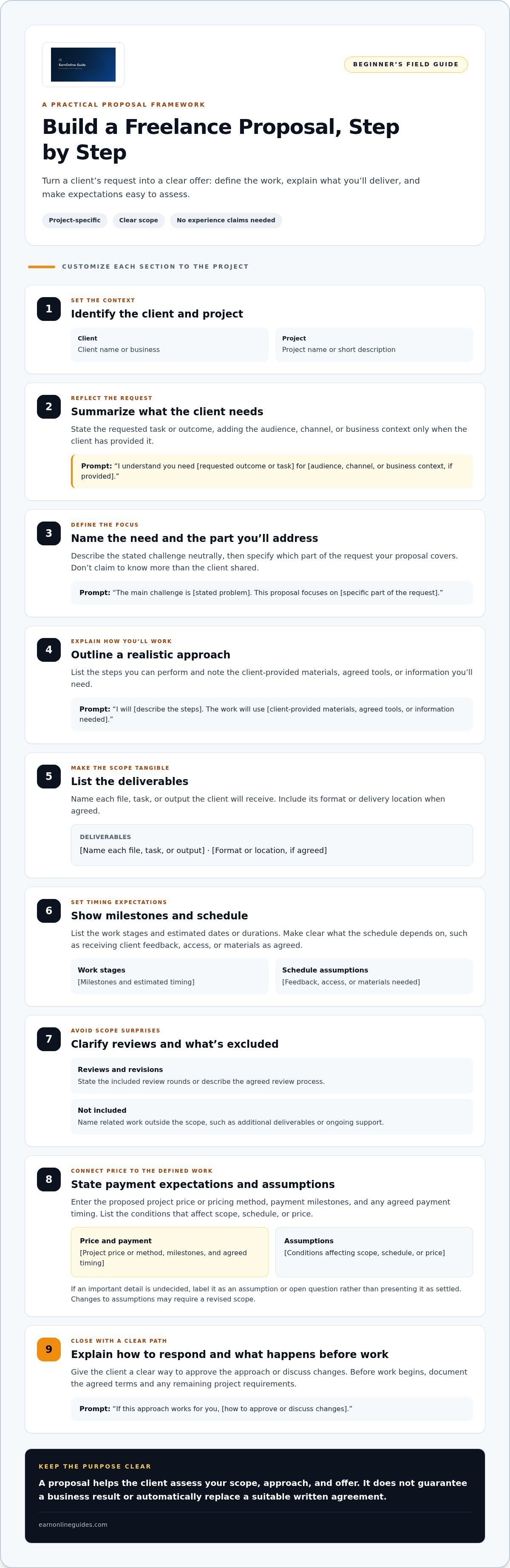 Freelance proposal template for beginners