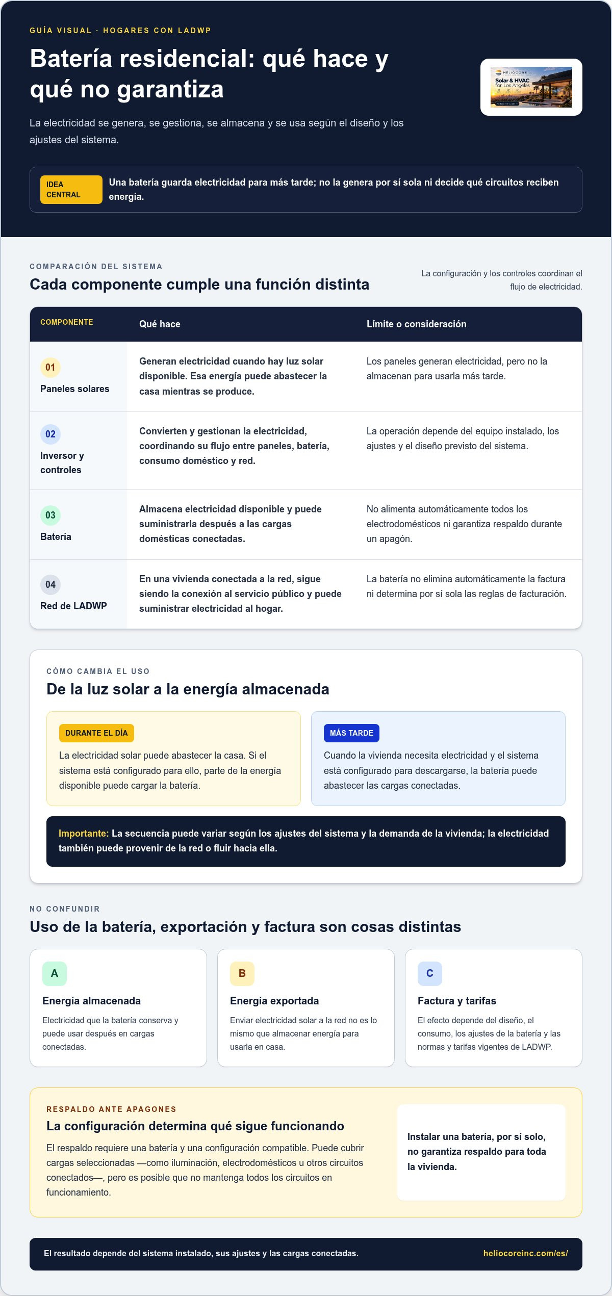 Almacenamiento en baterías residenciales ladwp