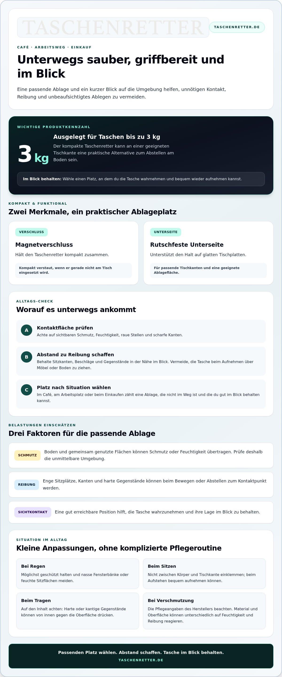 Handtasche schützen unterwegs